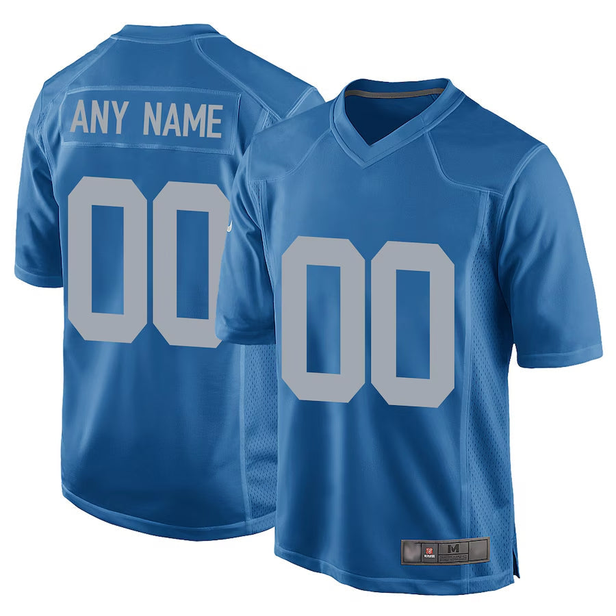 Davalo Custom D.Lions Blue Replica Game Alternate Stitched Jerseys
