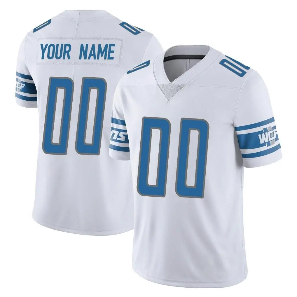 Davalo Custom D.Lions White Limited Vapor Untouchable Home Game Any Name & Numbers Stitched Jerseys