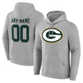 Davalo Custom GB.Packers Gray Circuit Logo Pullover Hoodies Limited Game Any Name & Numbers Stitched Jerseys