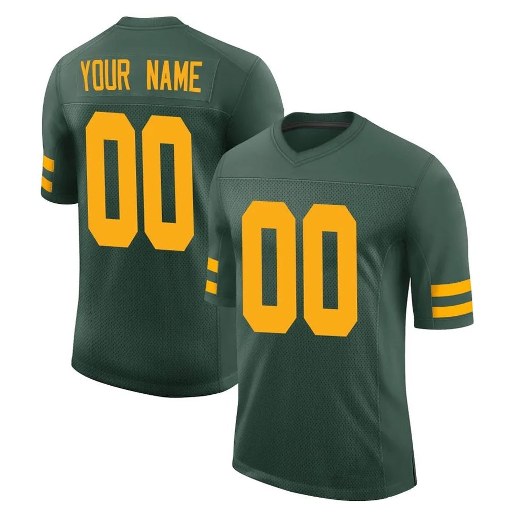 Davalo Custom GB.Packers Green Alternate Vapor Home Game Any Name & Numbers Stitched Jerseys