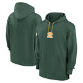 Davalo Custom GB.Packers Green Sideline Pullover Hoodie Stitched Jerseys