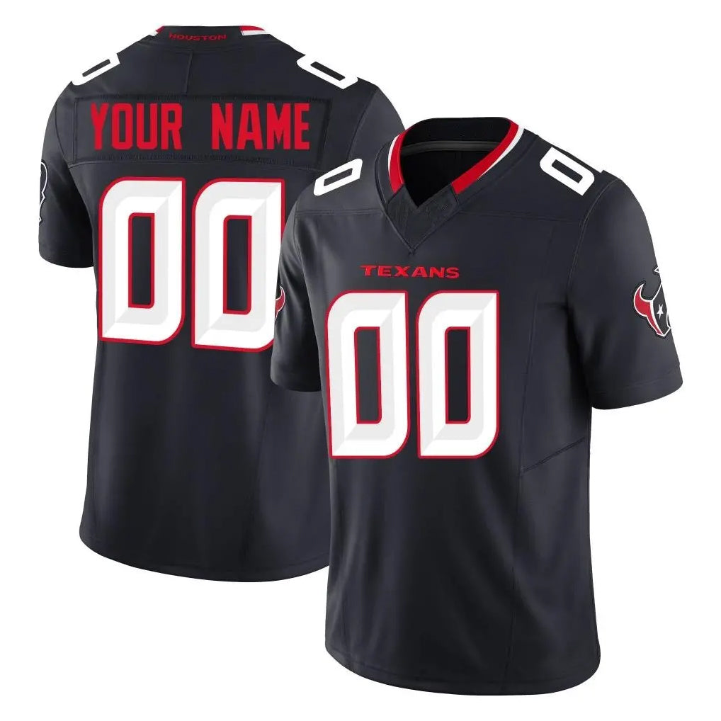 Davalo Custom H.Texans Navy Limited Alternate Vapor F.U.S.E. Home Game Any Name & Numbers Stitched Jerseys