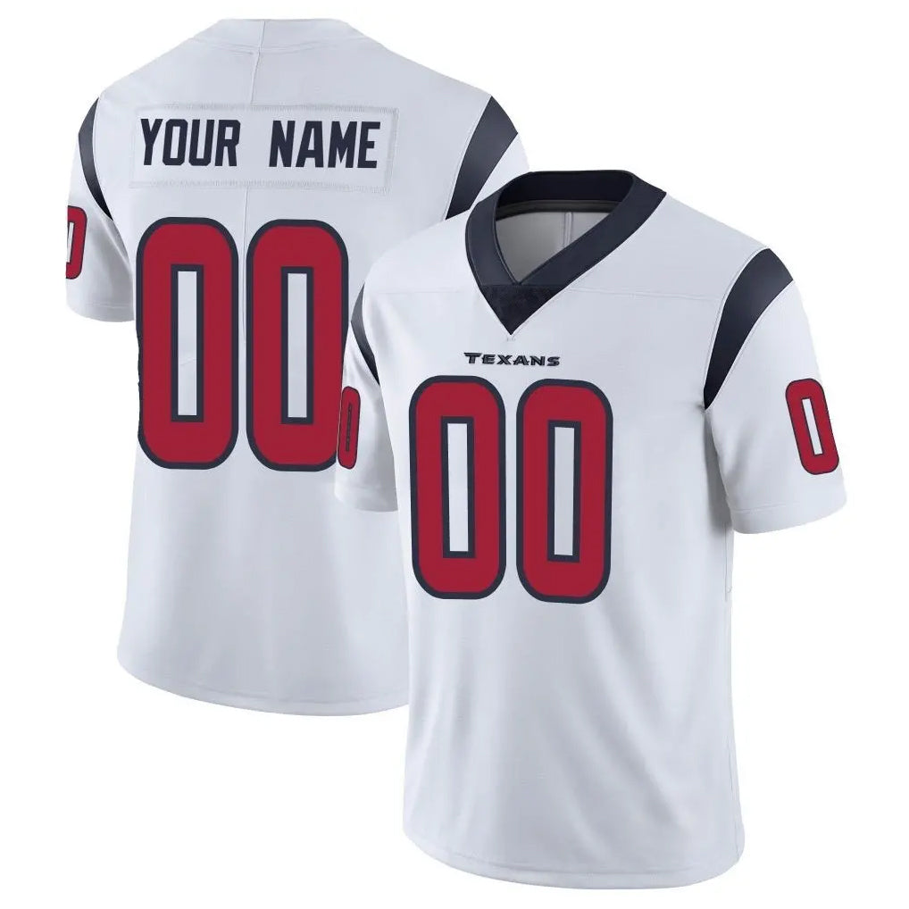 Davalo Custom H.Texans White Limited Vapor Untouchable Home Game Any Name & Numbers Stitched Jerseys
