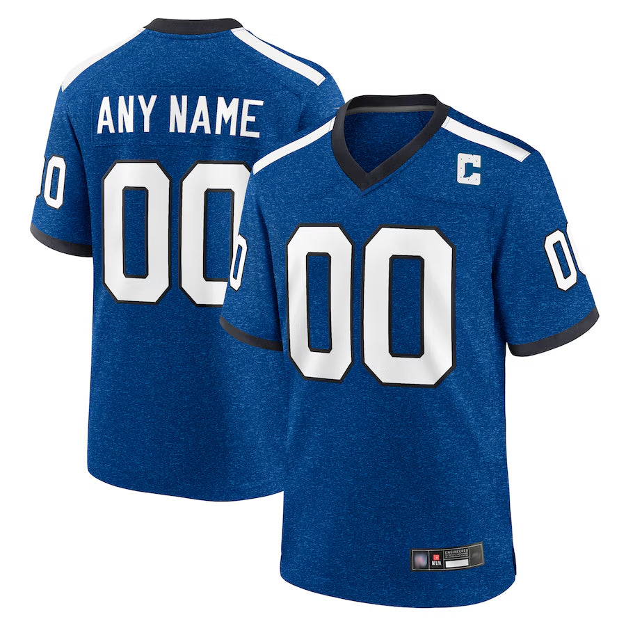 Davalo Custom IN.Colts Blue Indiana Nights Replica Game Stitched Jersey