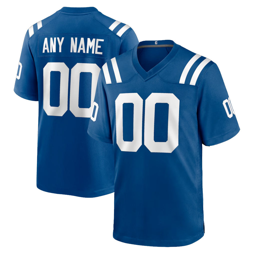 Davalo Custom IN.Colts Royal Home Game Any Name & Numbers Stitched Jerseys