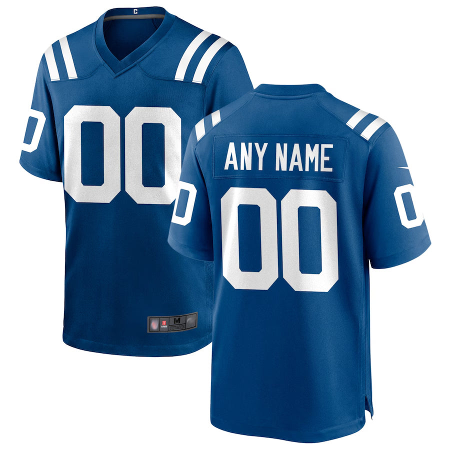 Davalo Custom IN.Colts Royal Replica Home Game Stitched Jerseys