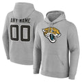 Davalo Custom J.Jaguars Gray Pullover Hoodies Any Name & Numbers Limited Stitched Jerseys