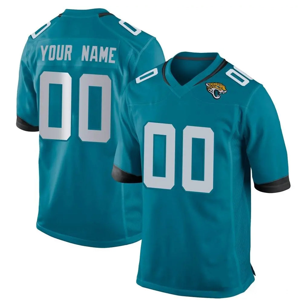 Davalo Custom J.Jaguars Teal Home Game Any Name & Numbers Stitched Jerseys