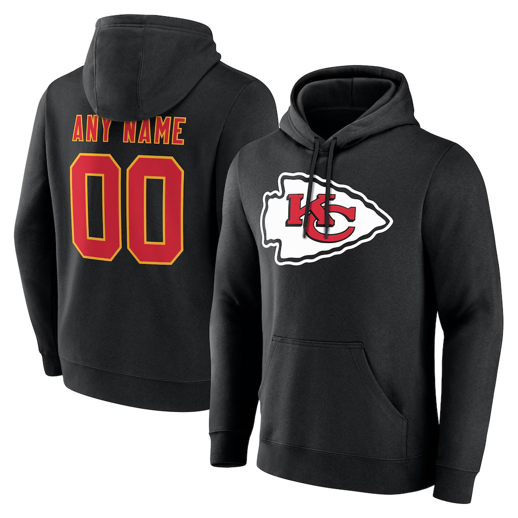 Davalo Custom KC.Chiefs Gray LoGo Pullover Hoodies Limited Any Name & Numbers Stitched Jerseys
