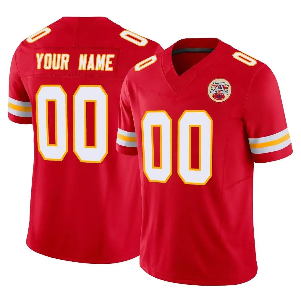 Davalo Custom KC.Chiefs Red Limited Vapor F.U.S.E. Home Game Any Name & Numbers Stitched Jerseys