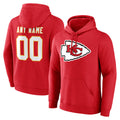 Davalo Custom KC.Chiefs Red LoGo Pullover Hoodies Limited Any Name & Numbers Stitched Jerseys
