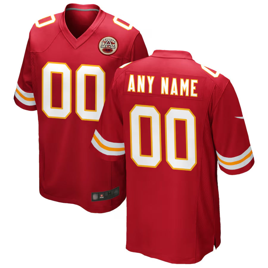 Davalo Custom KC.Chiefs Red Replica Game Stitched Jerseys
