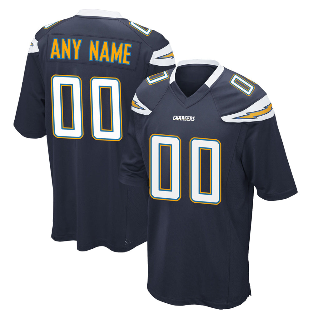 Davalo Custom LA.Chargers Navy Game Stitched Jerseys