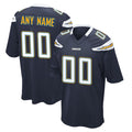 Davalo Custom LA.Chargers Navy Game Stitched Jerseys