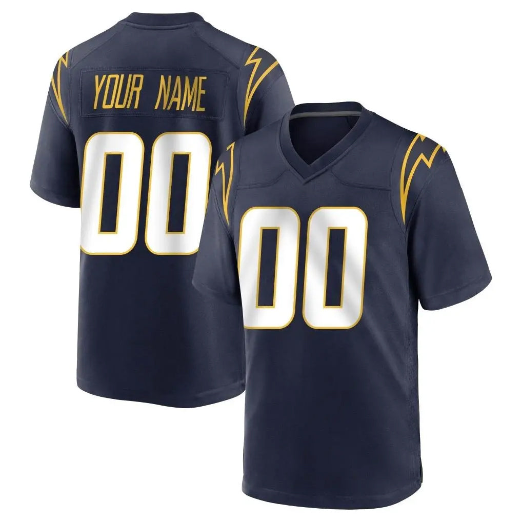 Davalo Custom LA.Chargers Navy Home Game Any Name & Numbers Stitched Jerseys
