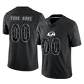 Davalo Custom LA.Rams Black Limited Reflective Home Game Any Name & Numbers Stitched Jerseys