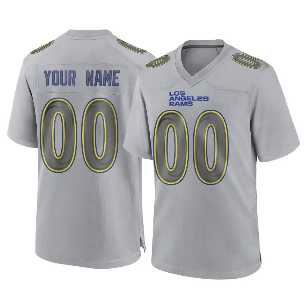 Davalo Custom LA.Rams Gray Atmosphere Fashion Home Game Any Name & Numbers Stitched Jerseys