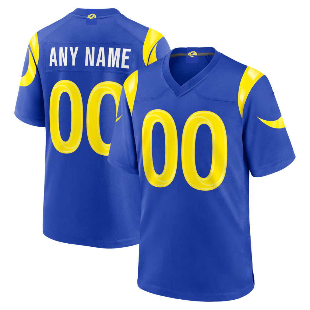 Davalo Custom LA.Rams Royal Game Stitched Jerseys
