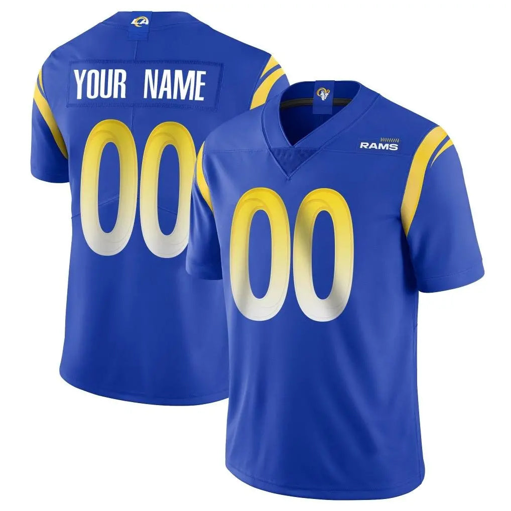 Davalo Custom LA.Rams Royal Limited Vapor Untouchable Home Game Any Name & Numbers Stitched Jerseys