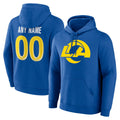 Davalo Custom LA.Rams Royal Pullover Hoodie Limited Game Any Name & Numbers Stitched Jerseys