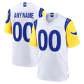 Davalo Custom LA.Rams White Game Stitched Jerseys