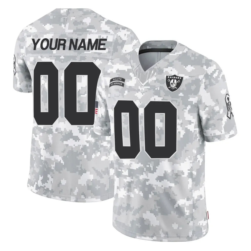 Davalo Custom LV.Raiders Arctic Camo Salute To Service Limited Game Any Name & Numbers Stitched Jerseys
