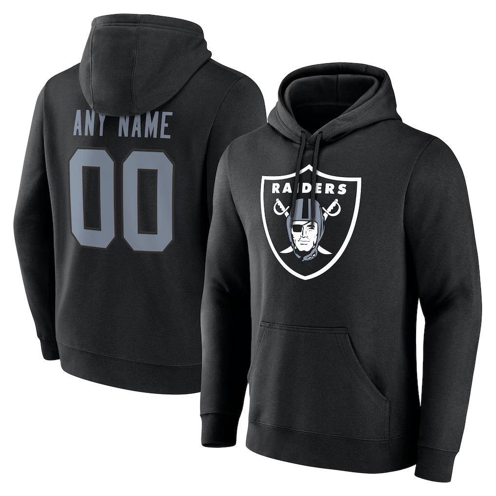 Davalo Custom LV.Raiders Black LOGO Pullover Hoodies Home Game Any Name & Numbers Stitched Jerseys