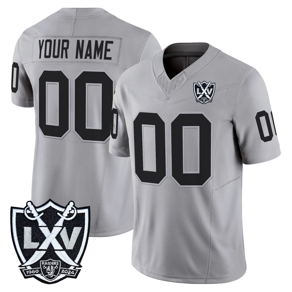 Davalo Custom LV.Raiders Gray 2026 Vapor Limited Home Game Any Name & Numbers Stitched Jerseys
