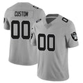 Davalo Custom LV.Raiders Gray Limited Vapor F.U.S.E. Home Game Stitched Jerseys