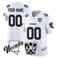 Davalo Custom LV.Raiders White 65th Anniversary Vapor Limited Home Game Any Name & Numbers Stitched Jerseys