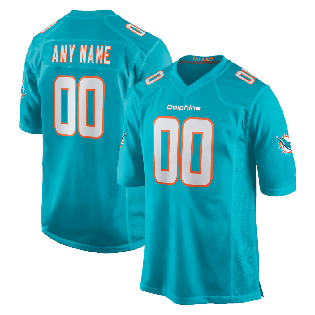 Davalo Custom M.Dolphins Aqua Home Game Any Name & Numbers Stitched Jerseys