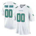 Davalo Custom M.Dolphins White Home Game Any Name & Numbers Stitched Jerseys