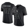 Davalo Custom MN.Vikings Black Limited Reflective Home Game Any Name & Numbers Stitched Jerseys