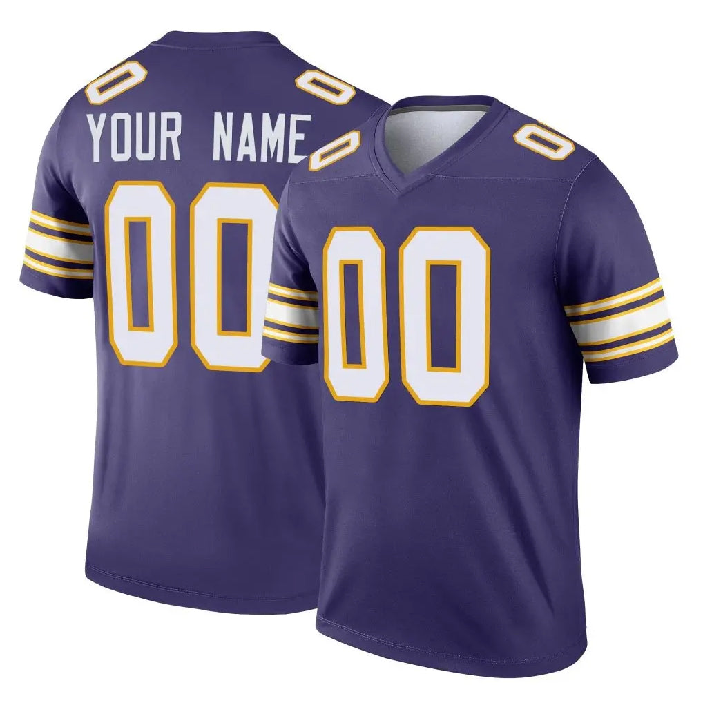 Davalo Custom MN.Vikings Purple Limited Classic Home Game Any Name & Numbers Stitched Jerseys