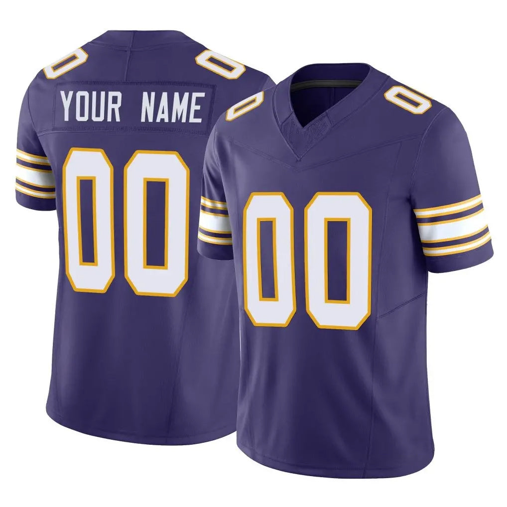 Davalo Custom MN.Vikings Purple Limited Classic Vapor F.U.S.E. Home Game Any Name & Numbers Stitched Jerseys