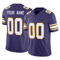 Davalo Custom MN.Vikings Purple Limited Classic Vapor F.U.S.E. Home Game Any Name & Numbers Stitched Jerseys