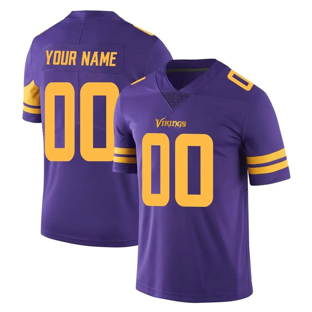 Davalo Custom MN.Vikings Purple Limited Color Rush Home Game Any Name & Numbers Stitched Jerseys