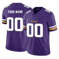 Davalo Custom MN.Vikings Purple Limited Vapor F.U.S.E. Home Game Any Name & Numbers Stitched Jerseys
