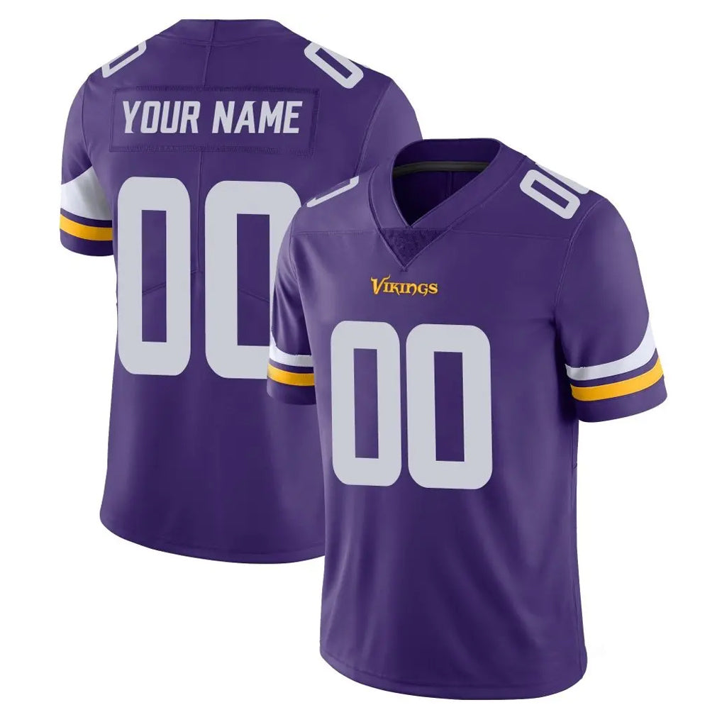 Davalo Custom MN.Vikings Purple Limited Vapor Untouchable Home Game Any Name & Numbers Stitched Jerseys