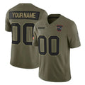 Davalo Custom NE.Patriots Olive 2025 Salute To Service Limited Any Name & Numbers Stitched Jerseys