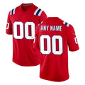 Davalo Custom NE.Patriots Red Home Game Any Name & Numbers Stitched Jerseys