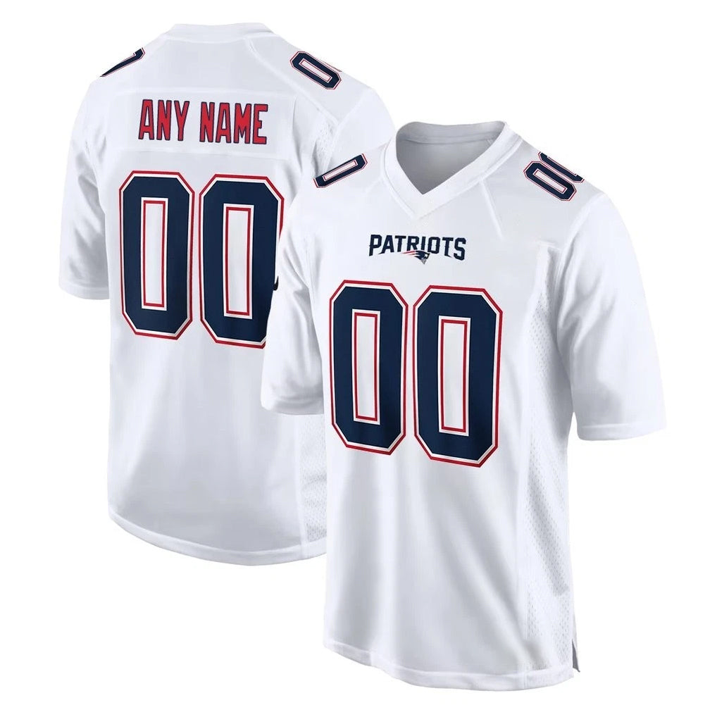 Davalo Custom NE.Patriots White Fashion Limited Home Game Any Name & Numbers Stitched Jerseys