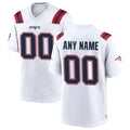 Davalo Custom NE.Patriots White Home Game Any Name & Numbers Stitched Jerseys