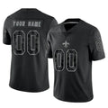 Davalo Custom NO.Saints Black Limited Reflective Home Game Any Name & Numbers Stitched Jerseys