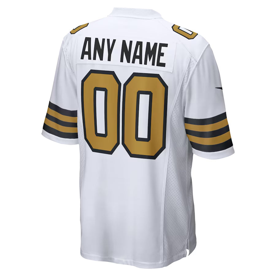 Davalo Custom NO.Saints White Alternate Game Stitched Jerseys
