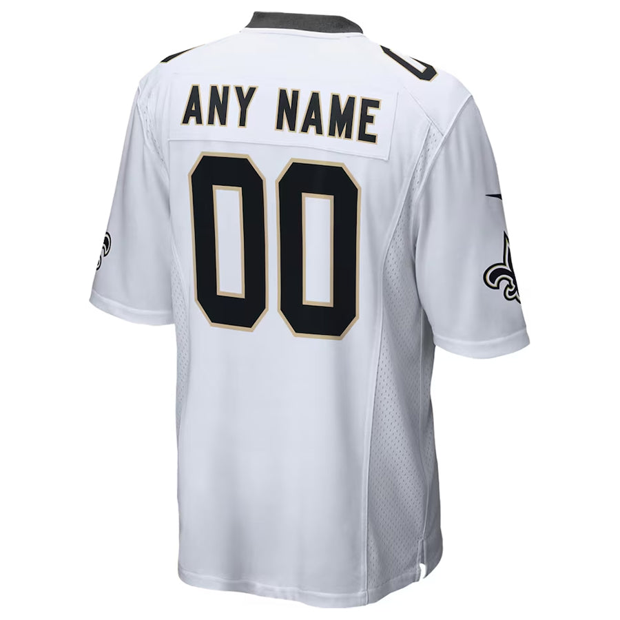Davalo Custom NO.Saints White Home Game Stitched Jerseys