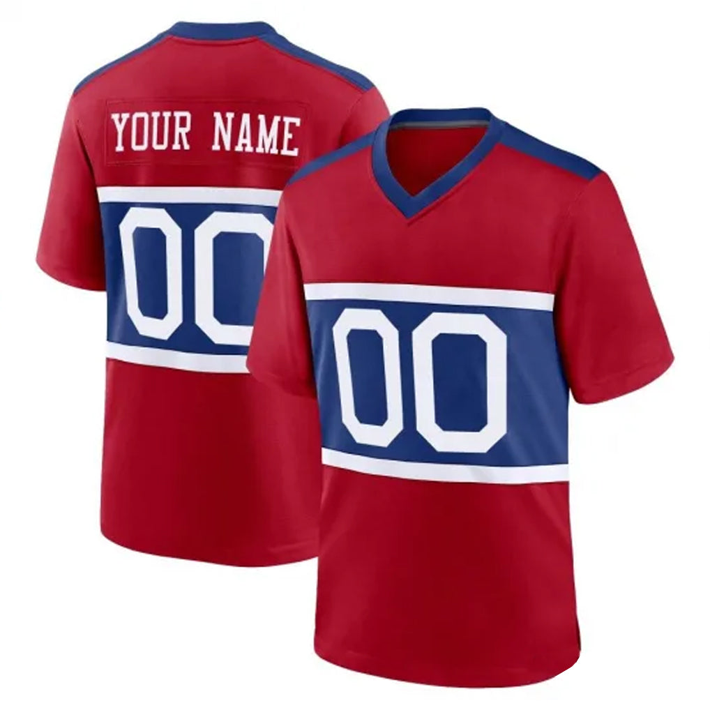 Davalo Custom NY.Giants Red Century Home Game Any Name & Numbers Stitched Jerseys