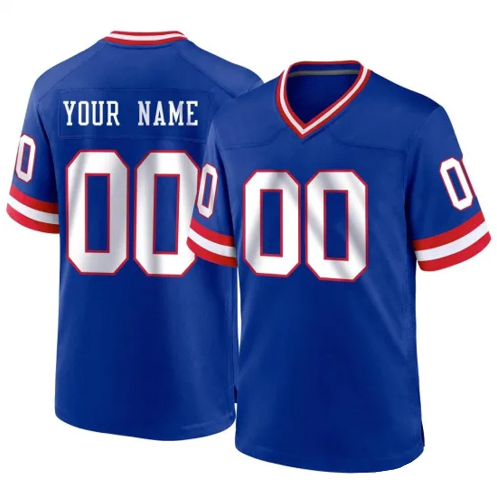 Davalo Custom NY.Giants Royal Classic Home Game Any Name & Numbers Stitched Jerseys