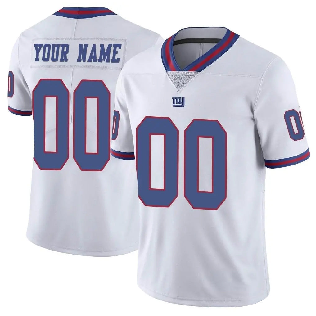 Davalo Custom NY.Giants White Color Rush Home Game Any Name & Numbers Stitched Jerseys