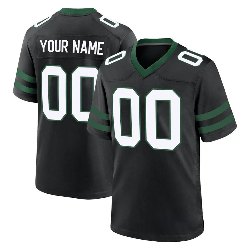 Davalo Custom NY.Jets Black Legacy Home Game Any Name & Numbers Stitched Jerseys